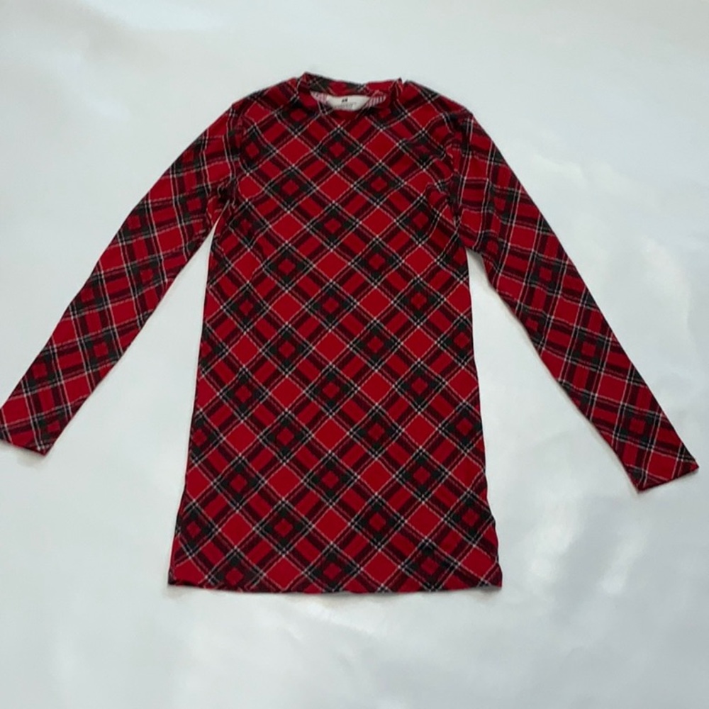 Plaid Girls Long Sleeve Dress